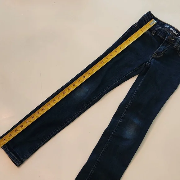 Cat And Jack Super Stretch Straight Dark Blue Adjustable Waist Jeans 10 - Picture 9 of 10